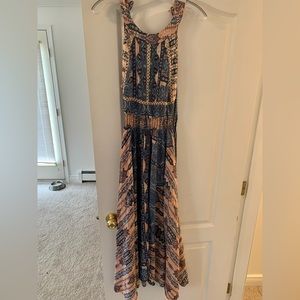 Multi-coloured Open back Maxi dress